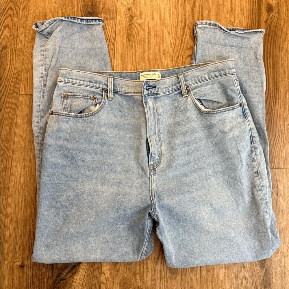 Abercrombie & Fitch Light Blue Straight Leg Jeans